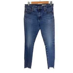 AG ADRIANO GOLDSCHMIED Jeans Farrah Skinny Ankle‎ Raw Hem Women Size 30R Denim